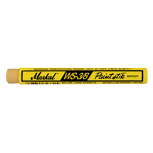 WS-3/8 Paintstik&reg; Paint Marker, Solid Stick, Yellow Maritime Industrial Rubber