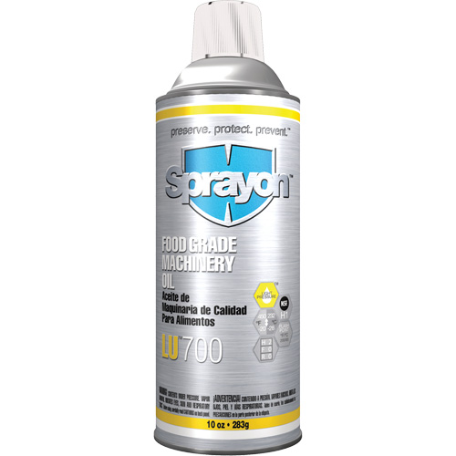 LU700 Food Grade Machinery Oil, 10 oz., Aerosol Can Maritime Industrial Rubber