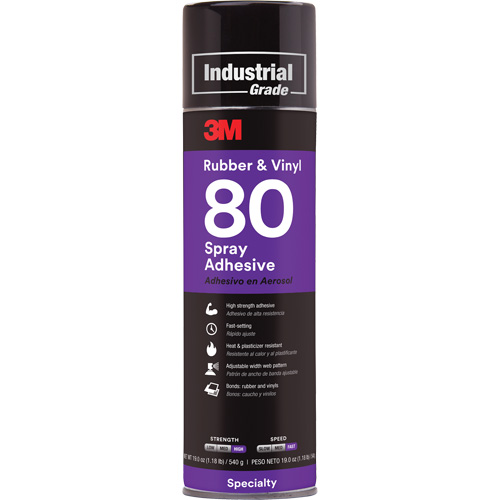 Rubber & Vinyl Spray Adhesive, Yellow, Aerosol Can Maritime Industrial Rubber