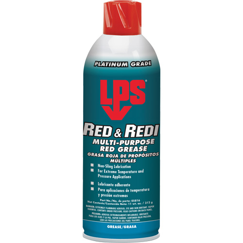 Graisse rouge Red & Redi tout usage, 16 oz, Canette a&eacute;rosol Maritime Industrial Rubber