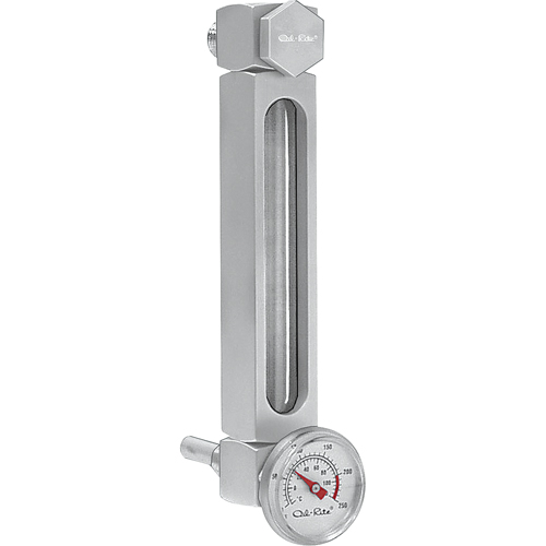 Aluminum Liquid Level Gauge, Threaded, 7" L, 205°F (96.11° C) Maritime Industrial Rubber