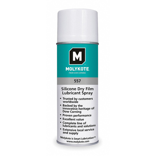 Film lubrifiant sec au silicone Molykote 557, Canette a&eacute;rosol Maritime Industrial Rubber