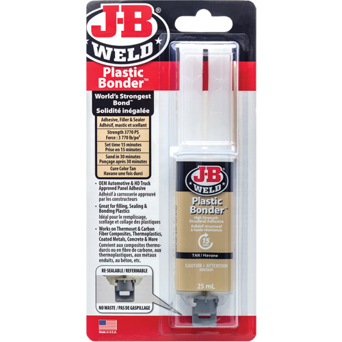 Adh&eacute;sif plastique, 25 ml, Seringue, Deux composants, Havane Maritime Industrial Rubber