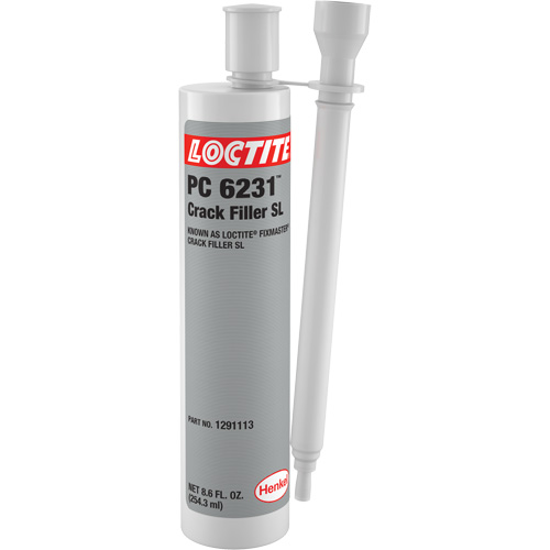 Loctite&reg; Fixmaster&reg; Crack Filler SL, 8.6 fl. oz., Dual Cartridge, Grey Maritime Industrial Rubber