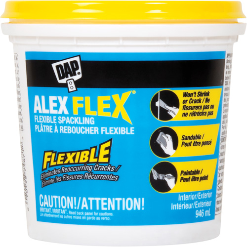 Pl&acirc;tre &agrave; reboucher flexible Alex Flex, 946 ml, Contenant en plastique Maritime Industrial Rubber