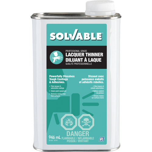 Diluant &agrave; lacque de calibre professionnel, Bidon rectangulaire, 946 ml Maritime Industrial Rubber