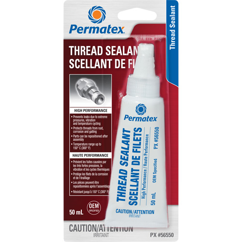 High Performance Thread Sealant, Tube, 50 ml, -54° C - 149° C/-65° F - 300° F Maritime Industrial Rubber