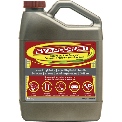 Agent antirouille super s&eacute;curitaire Evapo-Rust, Cruche Maritime Industrial Rubber