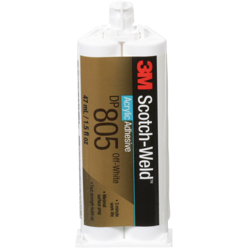 Scotch-Weld Acrylic Adhesive, Two-Part, Dual Cartridge, 1.6 fl. oz., Off-White Maritime Industrial Rubber