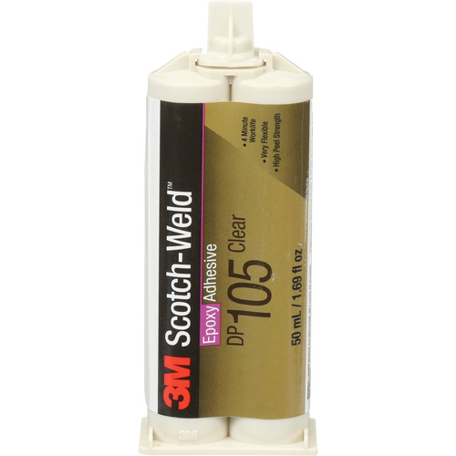 Adh&eacute;sif Scotch-Weld, 1,7 liq. oz., Cartouche, Deux composants, Translucide Maritime Industrial Rubber