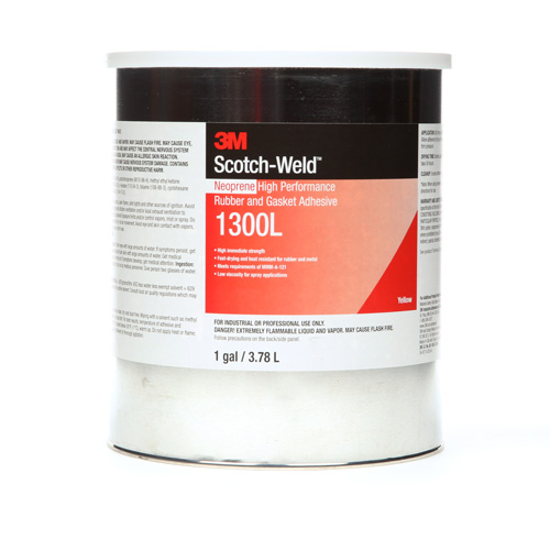 High-Performance Rubber & Gasket Adhesive, Gallon, Yellow Maritime Industrial Rubber