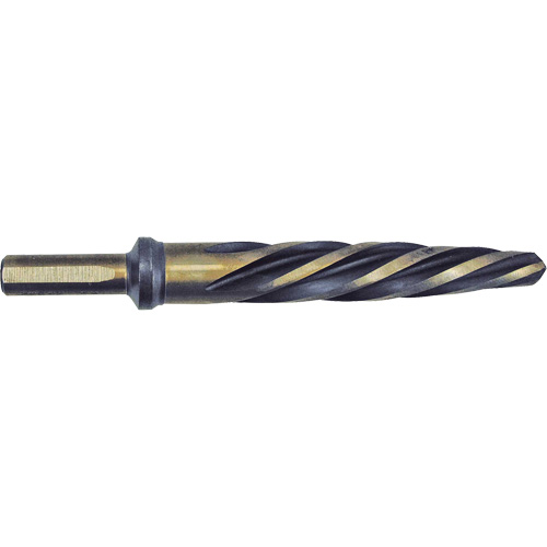 Al&eacute;soir pour automobile noir et or de premi&egrave;re qualit&eacute; Jet-Kut, 3/4", Cannelure Spirale, Acier rapide, Tige 3 m&eacute;plats Maritime Industrial Rubber