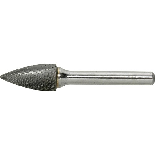 Solid Carbide Burr, SG-1, 1/4" Dia., 1/4" Shank, 5/8" Depth of Cut Maritime Industrial Rubber