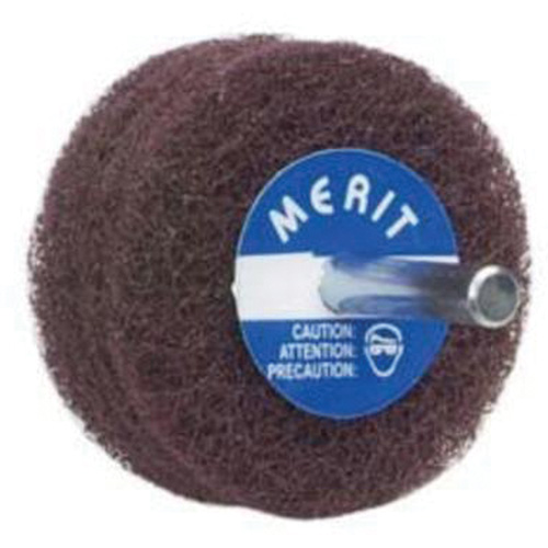 Abrasotex Non-Woven Disc Wheel, 3" Dia. x 1" W, 1/4" Arbor, Aluminum Oxide Maritime Industrial Rubber
