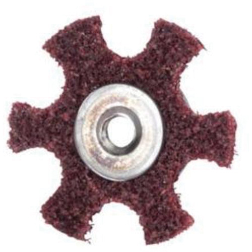 Abrasotex Surface Preparation Star, 2" Dia., Medium Grit, Aluminum Oxide Maritime Industrial Rubber