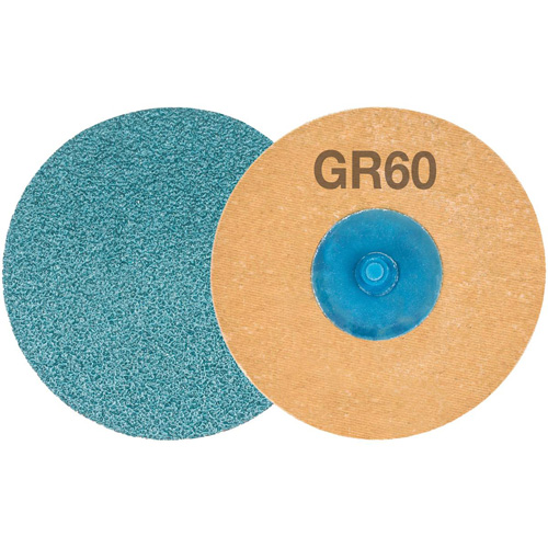 Disque de ponçage TWIST TOPCUT, 3" dia., Grain 60, Zirconium Maritime Industrial Rubber