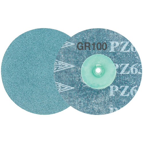 Disque de ponçage TWIST TOPCUT, 3" dia., Grain 100, Zirconium Maritime Industrial Rubber