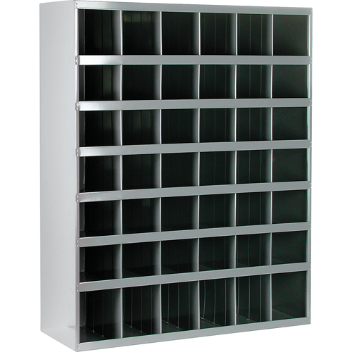 Armoires pour bacs de rangement en acier, 33-3/4" la x 12" p x 42" h, Gris Maritime Industrial Rubber