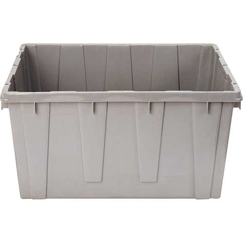 Contenant emboîtable, 21,1" la x 17,7" p x 12" h, Gris Maritime Industrial Rubber