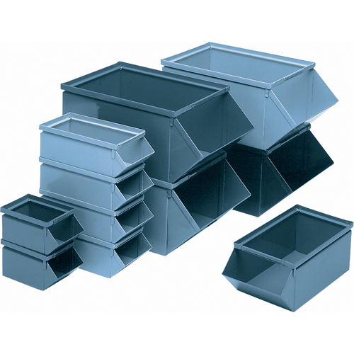 Bac en acier, Cap. 100 lb, 7-1/2" la x 15-1/2" p x 6" h, Bleu Maritime Industrial Rubber