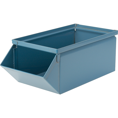 Bac en acier, Cap. 100 lb, 7-1/2" la x 15-1/2" p x 6" h, Bleu Maritime Industrial Rubber