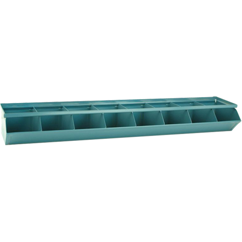 Bacs sectionnels superposables, Cap. 100 lb, 37" la x 8" p x 4-1/2" h, Bleu Maritime Industrial Rubber