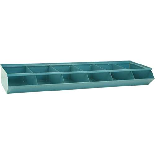 Bacs sectionnels superposables, Cap. 100 lb, 37" la x 12" p x 4-1/2" h, Bleu Maritime Industrial Rubber
