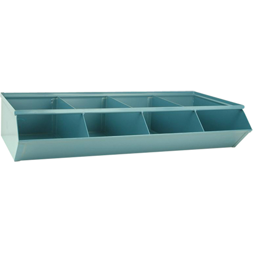 Bacs sectionnels superposables, Cap. 100 lb, 37" la x 18-3/4" p x 7-1/2" h, Bleu Maritime Industrial Rubber