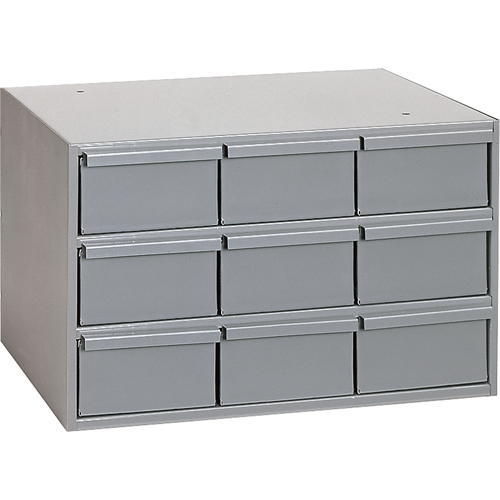 Casiers &agrave; tiroirs industriels, 9 tiroirs, 17-1/4" la x 11-5/8" p x 10-7/8" h, Gris Maritime Industrial Rubber