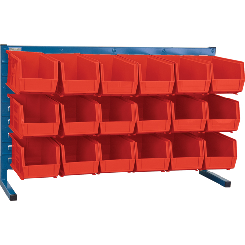 Rayonnage &agrave; persienne avec bacs, 18 bacs, 36" la x 8-1/4" p x 22" h Maritime Industrial Rubber