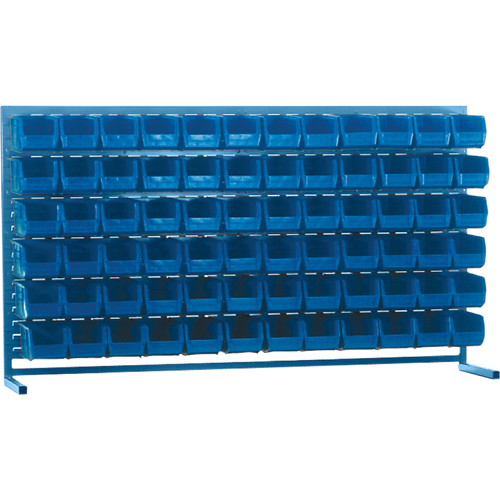 Rayonnage &agrave; persienne avec bacs, 72 bacs, 72" la x 15" p x 40" h Maritime Industrial Rubber