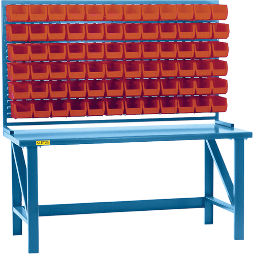 Rayonnage &agrave; persienne avec bacs, 72 bacs, 72" la x 15" p x 40" h Maritime Industrial Rubber