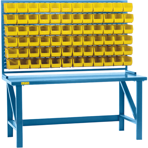 Rayonnage &agrave; persienne avec bacs, 72 bacs, 72" la x 15" p x 40" h Maritime Industrial Rubber
