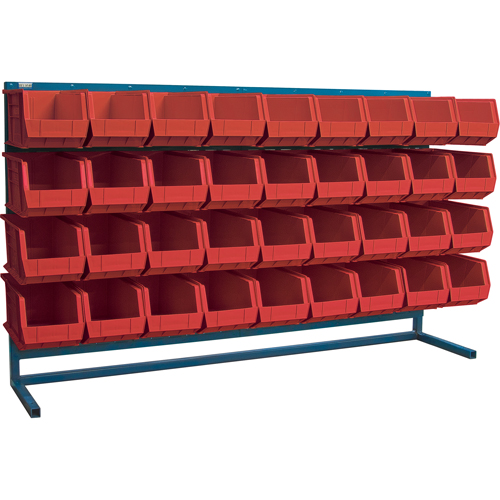 Rayonnage &agrave; persienne avec bacs, 36 bacs, 72" la x 15" p x 40" h Maritime Industrial Rubber