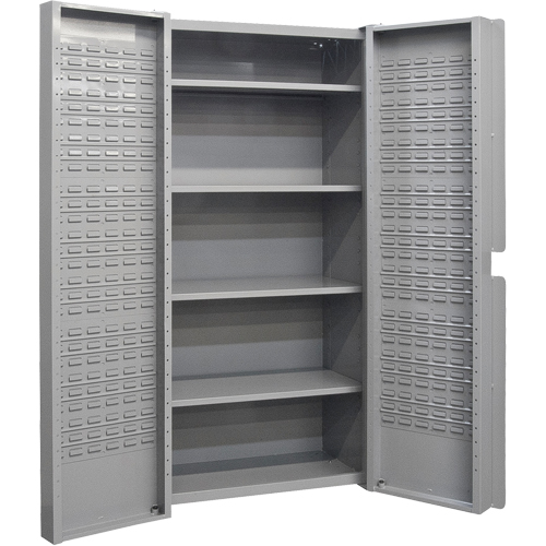 Deep Door Combination Cabinets, 38" W x 24" D x 72" H, Grey Maritime Industrial Rubber