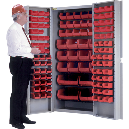 Deep-Door Combination Cabinet, 38" W x 24" D x 72" H, 36 Shelves Maritime Industrial Rubber