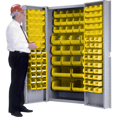 Deep-Door Combination Cabinet, 38" W x 24" D x 72" H, 36 Shelves Maritime Industrial Rubber