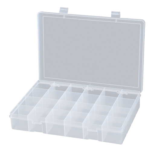 Boîtes &agrave; compartiments compactes en polypropyl&egrave;ne, 13-1/8" la x 9" p x 2-5/16" h, 24 compartiments Maritime Industrial Rubber