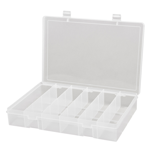 Boîtes &agrave; compartiments compactes en polypropyl&egrave;ne, 13-1/8" la x 9" p x 2-5/16" h, 6 compartiments Maritime Industrial Rubber