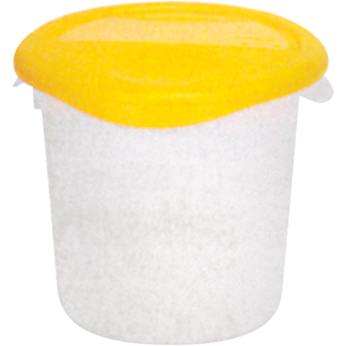 Round Storage Containers, 7-4/5" H x 8-1/2" D, 3.79 L Capacity, Clear Maritime Industrial Rubber