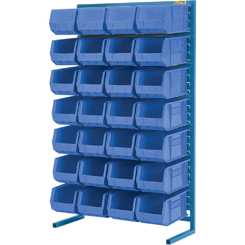 Support stationnaire pour bacs &agrave; un c&ocirc;t&eacute;, 36" la x 12" p x 61" h, 28 bacs Maritime Industrial Rubber