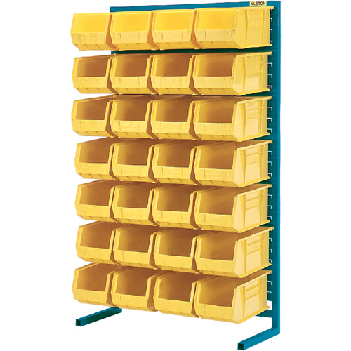 Support stationnaire pour bacs &agrave; un c&ocirc;t&eacute;, 36" la x 12" p x 61" h, 28 bacs Maritime Industrial Rubber