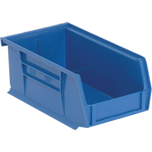 Bacs ultra empilable & suspendable, 4-1/8" la, 3" h x 7-3/8" p, Bleu Maritime Industrial Rubber