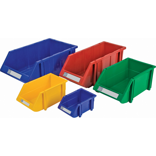 Stack & Hang Bin, 7-7/8" W x 7" H x 17-11/16" D, Red Maritime Industrial Rubber