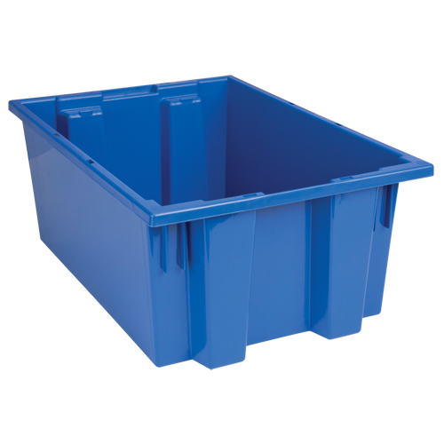 Contenants Stack & Nest, 8" x 19,5" x 13,5", Bleu Maritime Industrial Rubber