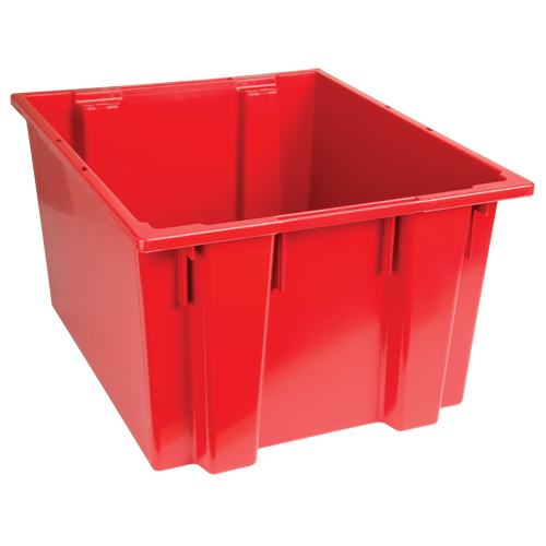 Stack & Nest Totes, 13" x 23.5" x 19.5", Red Maritime Industrial Rubber