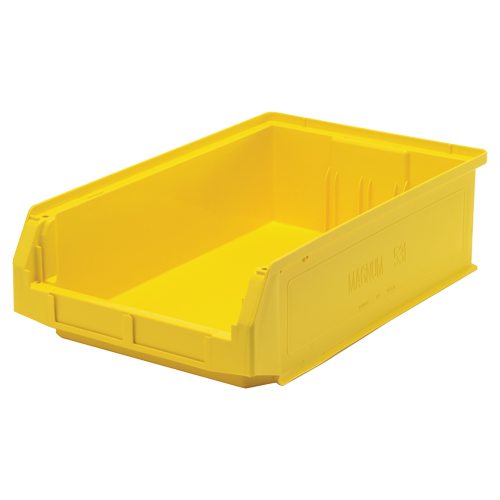 Contenants g&eacute;ants empilables, 12,375" la x 19,75" p x 5,875" h, Jaune Maritime Industrial Rubber