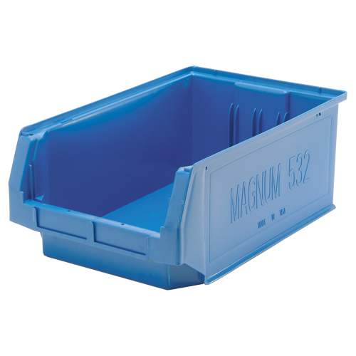 Contenants g&eacute;ants empilables, 12,375" la x 19,75" p x 7,875" h, Bleu Maritime Industrial Rubber