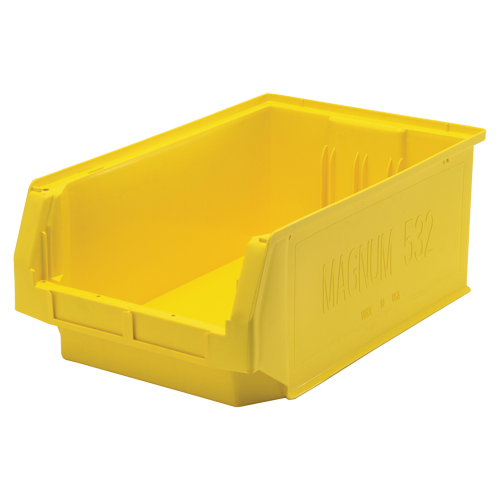 Contenants g&eacute;ants empilables, 12,375" la x 19,75" p x 7,875" h, Jaune Maritime Industrial Rubber