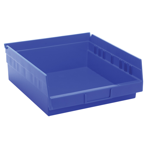 Bacs de rangement pour tablettes, 11-1/8" la x 4" H x 11-5/8" p, Bleu, Capacit&eacute; 30 lb Maritime Industrial Rubber